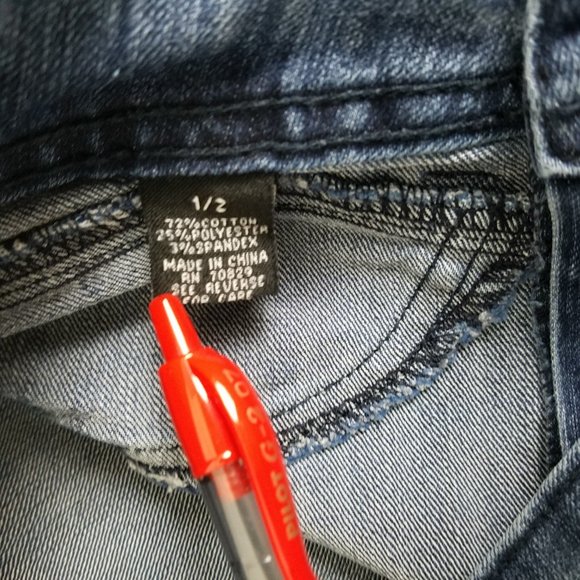 Rue 21 Jeans Juniors Size 1 Mid Rise Double Button Jegging Dark Wash Blue Denim - Picture 11 of 15